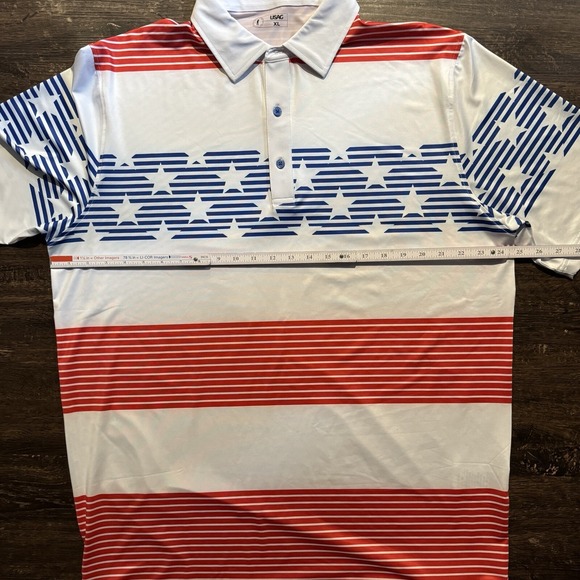 USAG Golf Polo Shirt Mens XL Blue Red Flag Stripe 3XL You Suck at Golf US Flag - Picture 7 of 10